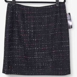 Harris Wallace Tweed Skirt Size 12 Black Dark Academia Preppy Poetcore